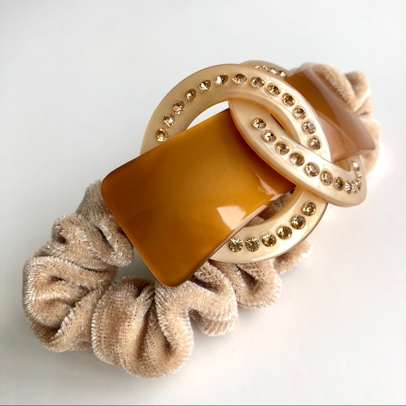 Rhinestone Embellished Acrylic Scrunchie - Picture 3 of 14